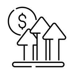 Profit icon vector