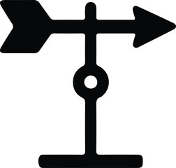 Vector Illustrator Weather vane simple indicator direction design Silhouette