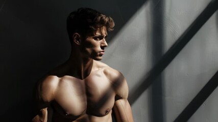 A person posing with confidence in front of a plain wall