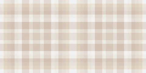 Thin plaid seamless textile, vertical pattern fabric texture. 30s tartan check background vector in light and white colors.