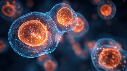 microchimerism visual concept in abstract biological design