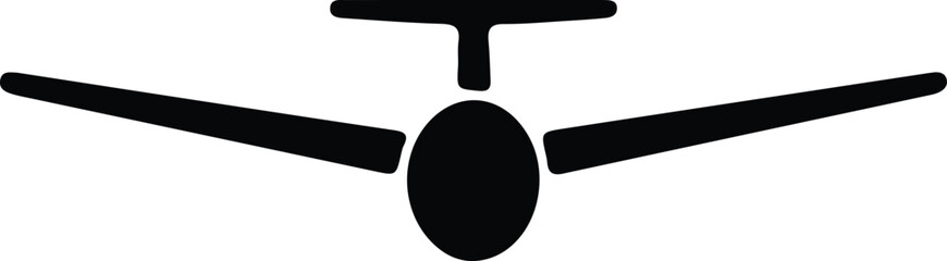 Vector Illustrator Small Airplane Minimal Design Silhouette