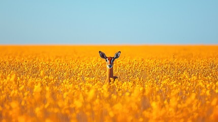 Gazelle in a Golden Field