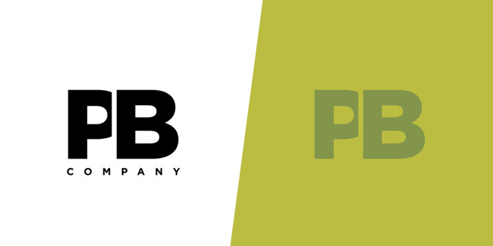Letter P and B, PB logo design template. Minimal monogram initial based logotype.