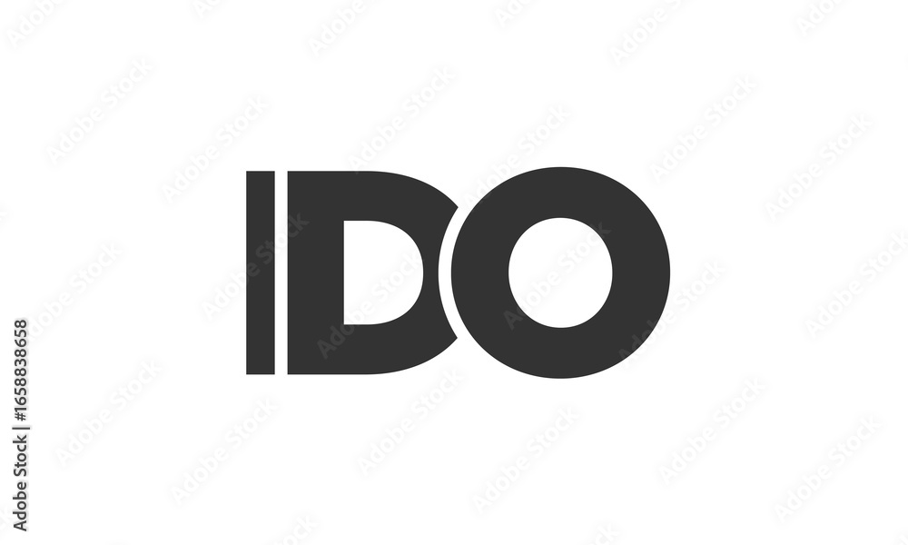 Poster ido logo design template with strong and modern bold text. initial based vector logotype featuring s