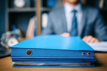 Manager workplace blue folder lifestyle