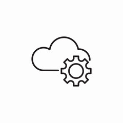 cloud configuration icon sign vector