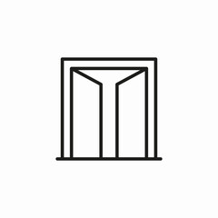 double door icon sign vector