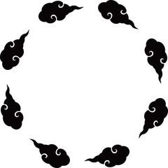 和風の雲フレーム