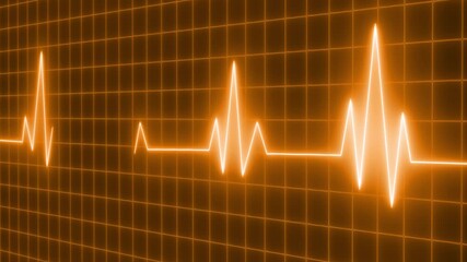 Futuristic Neon ECG Pulse Animation Heartbeat Line Wave - Powered by Adobe