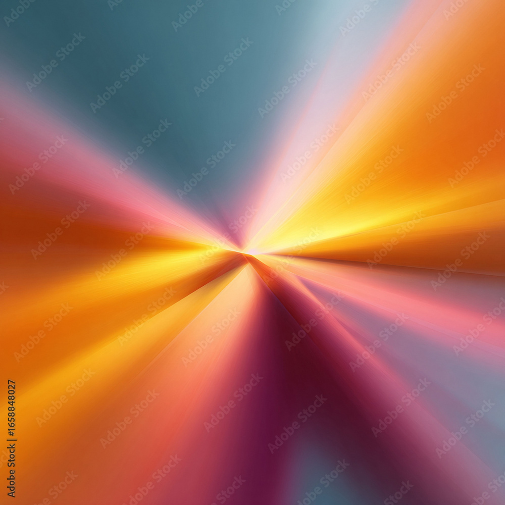Poster dynamic abstract background with radial blur effect, showcasing vibrant warm tones and a sense of sp