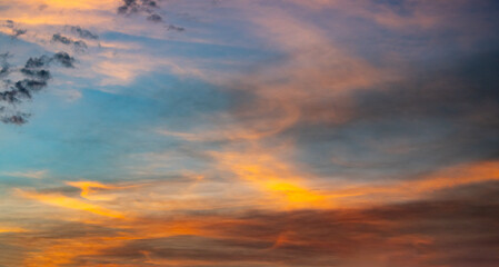 dramatic sky at sunset