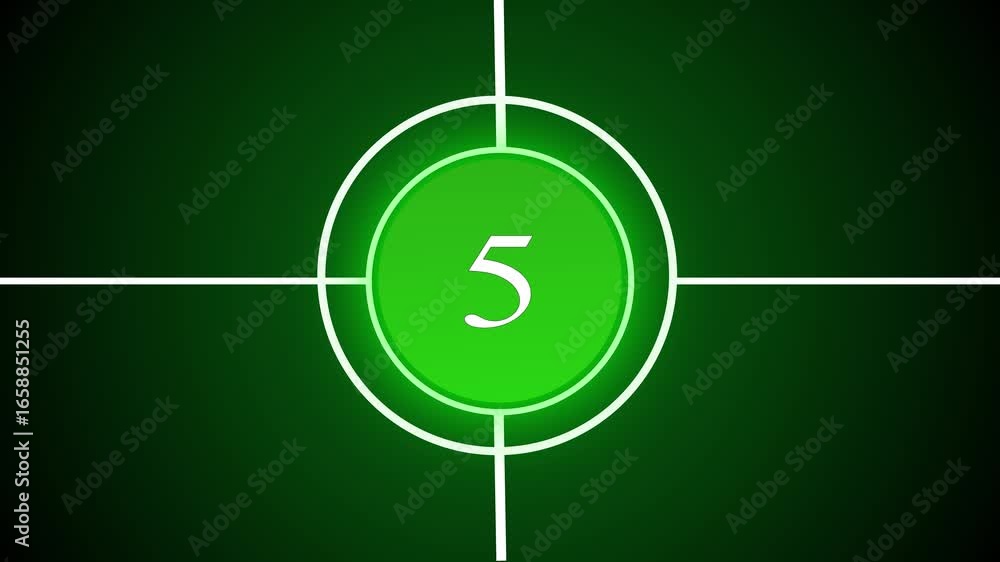 Poster countdown from 10 to 0 number. classic countdown animation. 4k video animation
