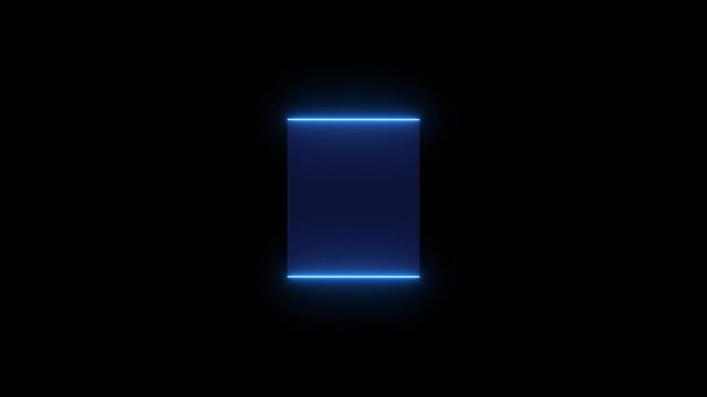 Glowing neon effect Scanner icon animation. Blue color Scanning the QR code icon. scanner icon animation isolated scanner neon shine icon animation on black background. 4k video - Powered by Adobe