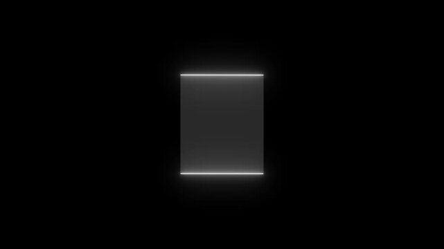 Glowing neon effect Scanner icon animation. White color Scanning the QR code icon. scanner icon animation isolated scanner neon shine icon animation on black background. 4k animation