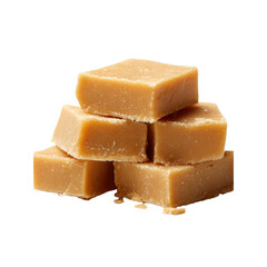 Delicious Golden Brown Fudge Cubes Stacked High