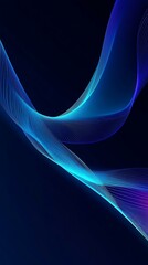 Blue and Purple Wavy Lines Abstract Digital Art image photo