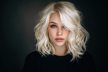 Naklejka premium Vivid yellowish hair