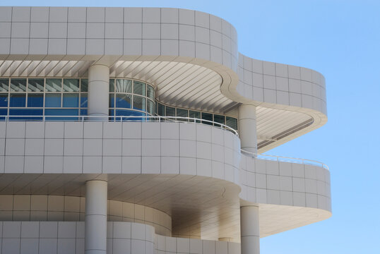 Detail of the The Getty Center in Los Angeles, california