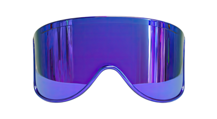 Close-up of vibrant purple ski goggles
