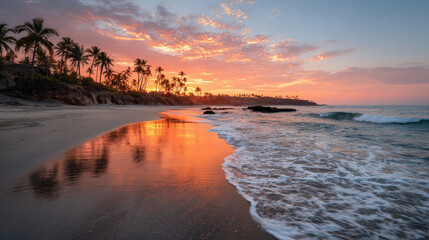 breathtaking tropical sunset over ocean essence of tranquility and natural beauty