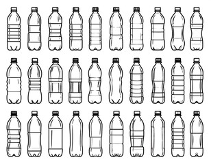 Collection of various plastic bottle designs