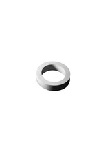 Isolated white ring, circular, simple, 3D model,  light gray,  solid form,  simple shape,  geometric,  ring shape,  hollow center