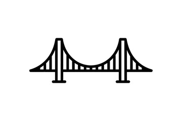 Bridge Icon Architecture Structure Connection Symbol
