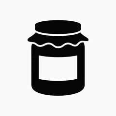 Jam Jar Icon Food Container Preserves Symbol