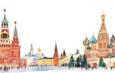 Fototapeta premium PNG Red square in Moscow architecture building landmark.