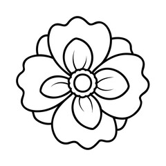 vector illustration of an anemone abstract flower