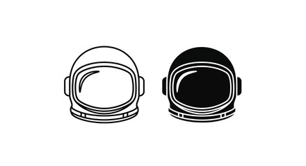 Astronaut Helmet Icon Set