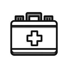 Obraz premium A simple first aid kit symbol icon, representing safety and readiness for emergencies.