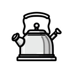 Obraz premium A stylish kettle icon, perfect for adding a touch of modern elegance to any kitchen design.