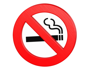 Untitled design 3D Isometric No Smoking Sign Isolated on Transparent Background