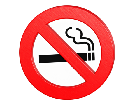 Untitled design 3D Isometric No Smoking Sign Isolated on Transparent Background
