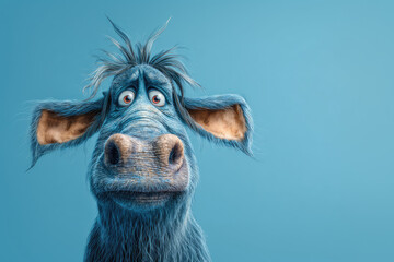 Funny animal caricature portrait. Ai generative art