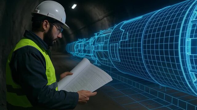 Tunnel Boring Machine Plan in Underground Site