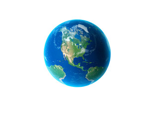 Fototapeta premium Floating Aqua-Toned Earth Sphere with Liquid Ripple Effects, Dark Space Background