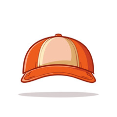 Fototapeta premium Isolated Orange Baseball Cap Fashion Accessory for Sport Activities
