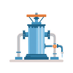 Fototapeta premium Industrial Water Treatment System with Pipes and Valve for Purification Process