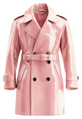 PNG Trench coat trench pink double-breasted.