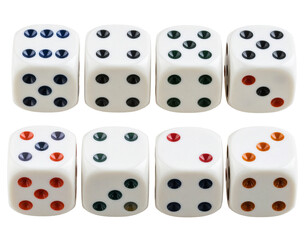 dice on white background