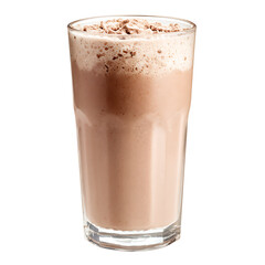 Indulge in a decadent chocolate milkshake topped with whipped cream and chocolate shavings a delightful treat for any occasion