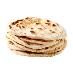 Stack of freshly baked flatbread a versatile staple for meals Perfect for wraps sides or dipping in flavorful sauces