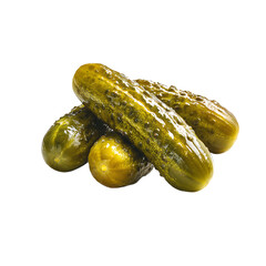 A tantalizing trio of pickles glistens their bumpy skins promising a burst of tangy savory flavor in every crunchy bite