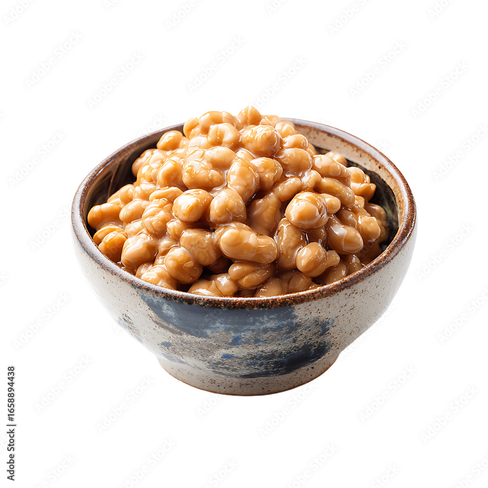 Poster a ceramic bowl overflows with glossy light brown beans creating a visually appealing and appetizing 