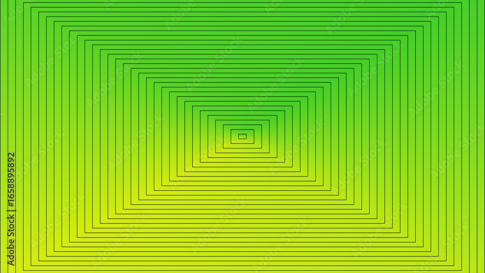 Poster a vibrant green and yellow spiral pattern with lines and dots creating a dynamic visual effect