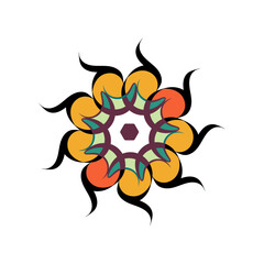 bright Colorful arabic calligraphy graphic element  islamic ornament design 