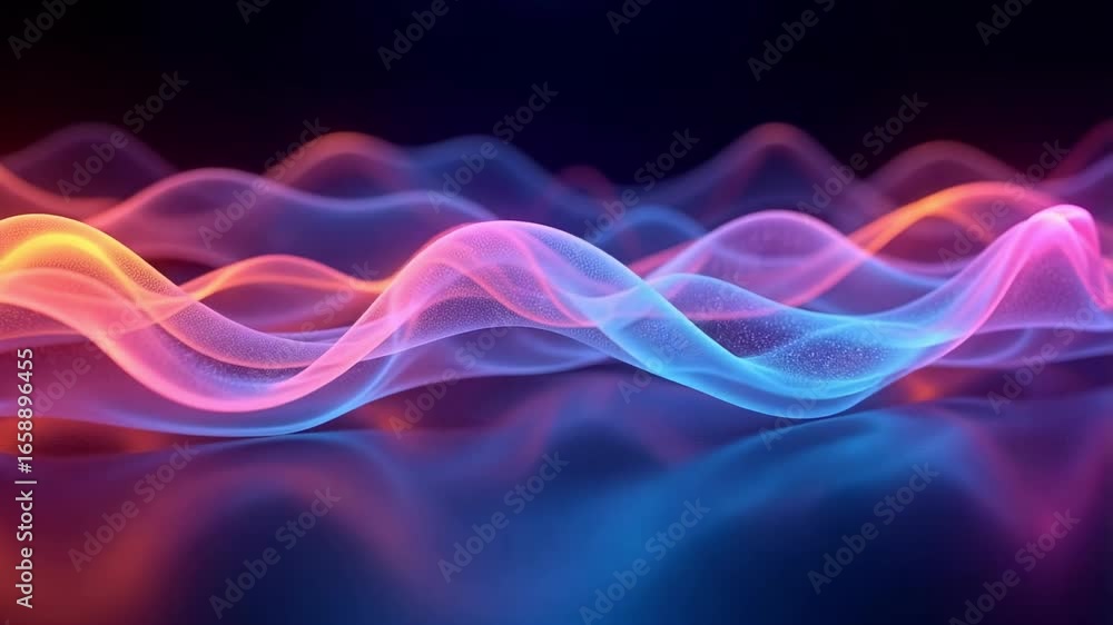 Poster experience vibrant energy with smooth flowing abstract waves perfect for modern designs, presentatio